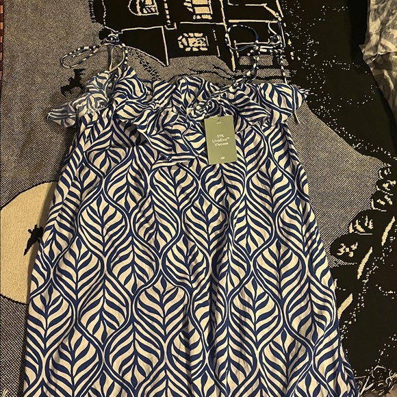 ๐ป HOST PICK ๐ป ๐ Frill-Trimmed Blue & White H&M Summer Strappy Dress ๐ - Picture 3 of 3